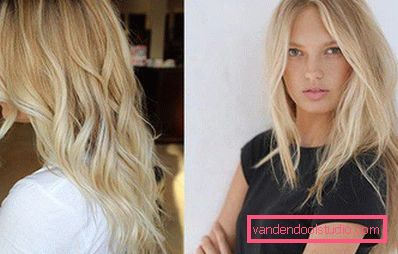 Highlighting on blond hair - fashion trends and photos