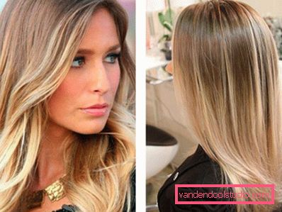 Highlighting on blond hair - fashion trends and photos