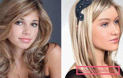 Highlighting on blond hair - fashion trends and photos