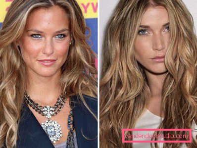 Highlighting on blond hair - fashion trends and photos