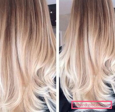 Highlighting on blond hair - fashion trends and photos