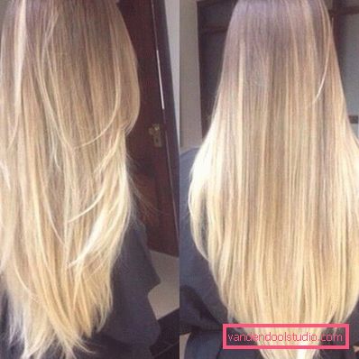 Highlighting on blond hair - fashion trends and photos