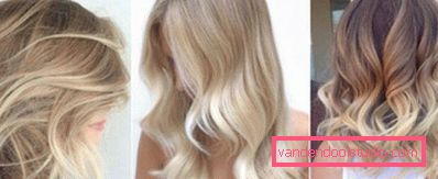 Highlighting on blond hair - fashion trends and photos
