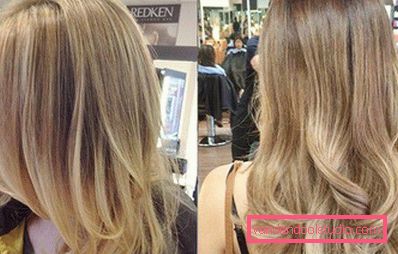 Highlighting on blond hair - fashion trends and photos
