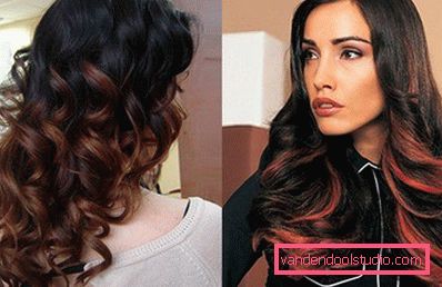 Highlighting on dark hair - 200 photos