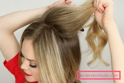 Cute hairstyle with fleece and pigtail for every day