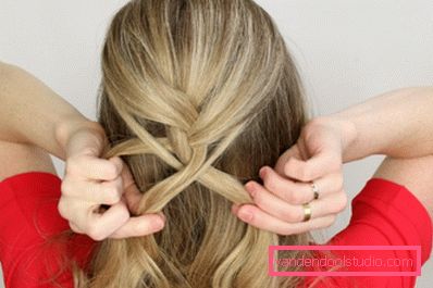 Cute hairstyle with fleece and pigtail for every day