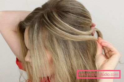 Cute hairstyle with fleece and pigtail for every day