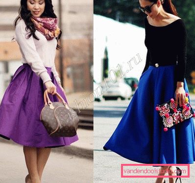 Fashionable fluffy skirts