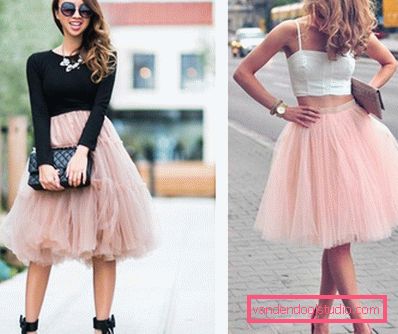 Fashionable fluffy skirts