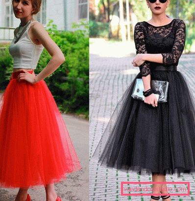 Fashionable fluffy skirts