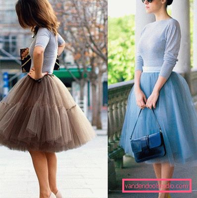 Fashionable fluffy skirts