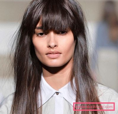 Fashion haircuts for long hair with bangs - photo