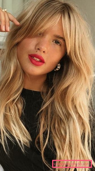 Fashion haircuts for long hair with bangs - photo