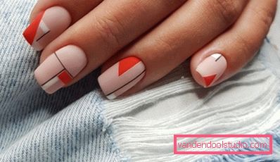 Stylish geometric manicure 2019-2020 year