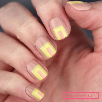 Stylish geometric manicure 2019-2020 year