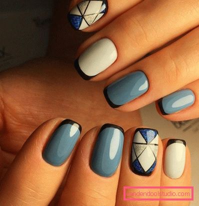 Stylish geometric manicure 2019-2020 year