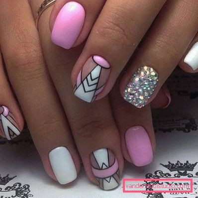 Stylish geometric manicure 2019-2020 year