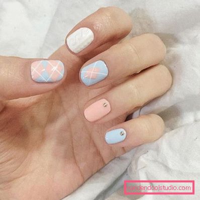 Delicate pastel manicure 2019-2020 year