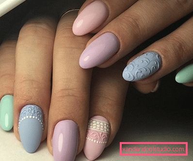 Delicate pastel manicure 2019-2020 year