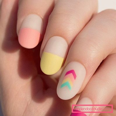 Delicate pastel manicure 2019-2020 year