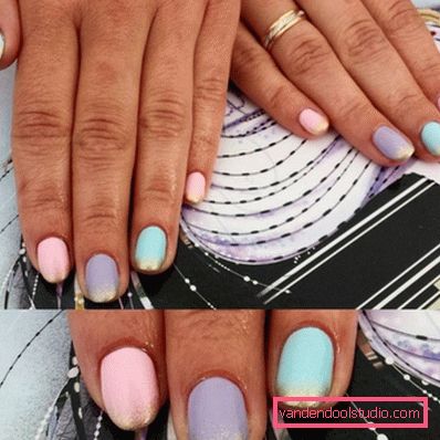 Delicate pastel manicure 2019-2020 year