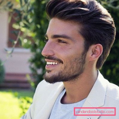 Men's hairstyles with combed back - photo