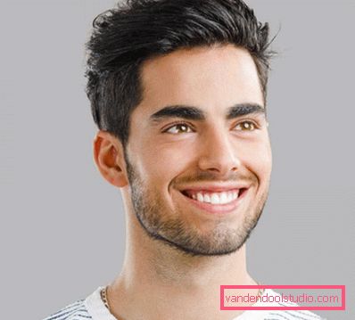 Men's hairstyles with combed back - photo