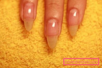 natural nails covered with protective bio gel