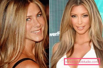 Kim Kardashan and Jennifer Aniston after bronding