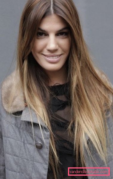 Ombre long hair dyeing Ombre - a new approach to hair coloring