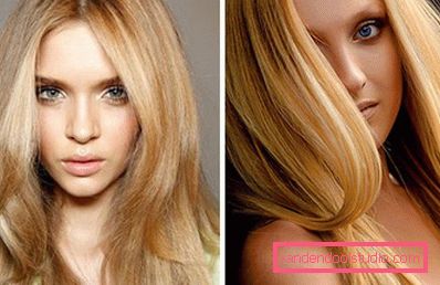 Blonde shades - we select the desired shade