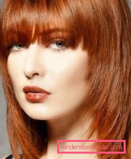 Popular women's haircuts with long and oblique bangs for medium hair