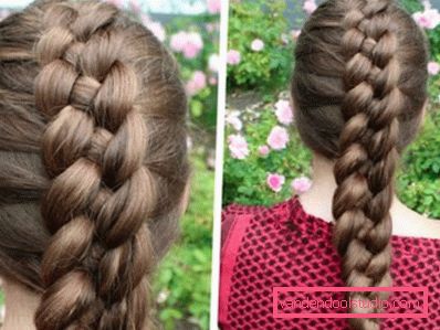 Step by step scheme of weaving braids from 4 strands - hairstyles with four-strand braids