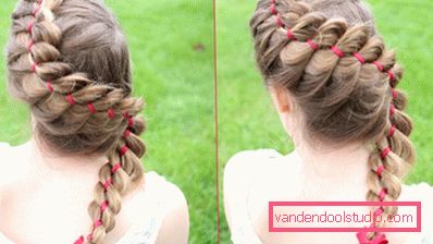 Step by step scheme of weaving braids from 4 strands - hairstyles with four-strand braids