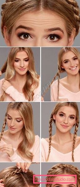 Hairstyle Basket for girls and women - photo step by step