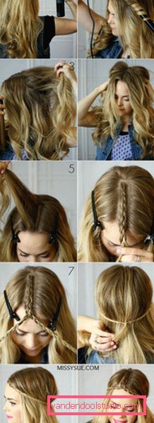 Boho hairstyle with braids