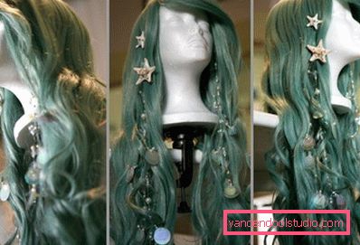 mermaid hairstyle on Halloween mermaid hairstyle on Halloween