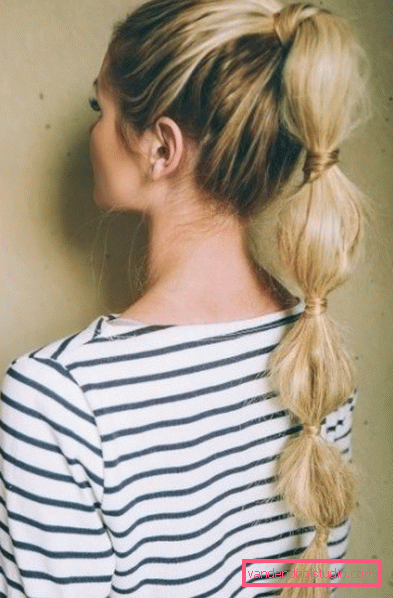Hairstyles under the cap for long and medium hair - photo