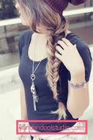 Hairstyles under the cap for long and medium hair - photos
