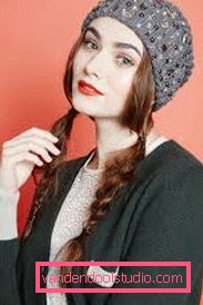 Hairstyles under the cap for long and medium hair - photo