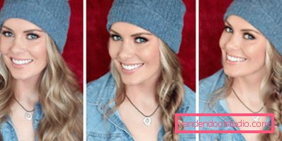 Hairstyles under the cap for long and medium hair - photo