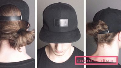 Hairstyles under the cap for long and medium hair - photos
