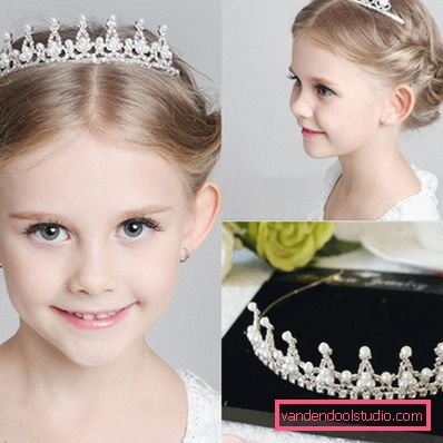 Hairstyles with tiara for girls - top 10 styling with a crown