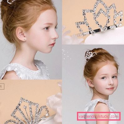 Hairstyles with tiara for girls - top 10 styling with a crown