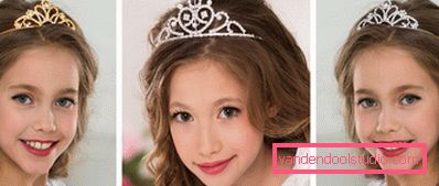 Hairstyles with tiara for girls - top 10 styling with a crown