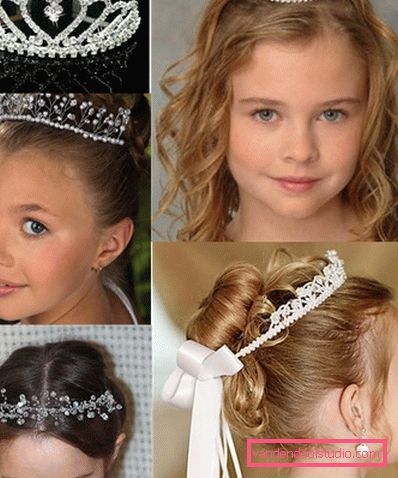 Hairstyles with tiara for girls - top 10 styling with a crown