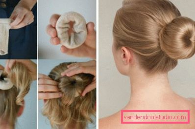 girl creates a bun on her head girl creates a bun on her head