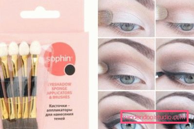 applying shadows with an applicator applying shadows with an applicator