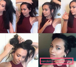A variety of hairstyles for girls on medium hair